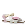 sandalias Chicco fiore con tiras de glitter multicolor y cierre con velcro