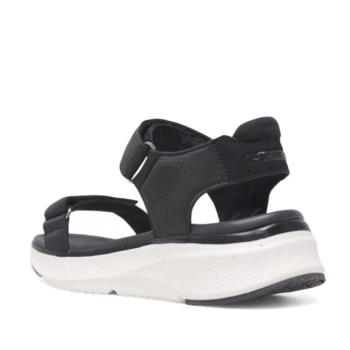 Sandalias cuña Nicoboco madol negras estilo deportivas con doble velcro - Querol online