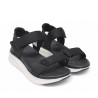 Sandalias cuña Nicoboco madol negras estilo deportivas con doble velcro