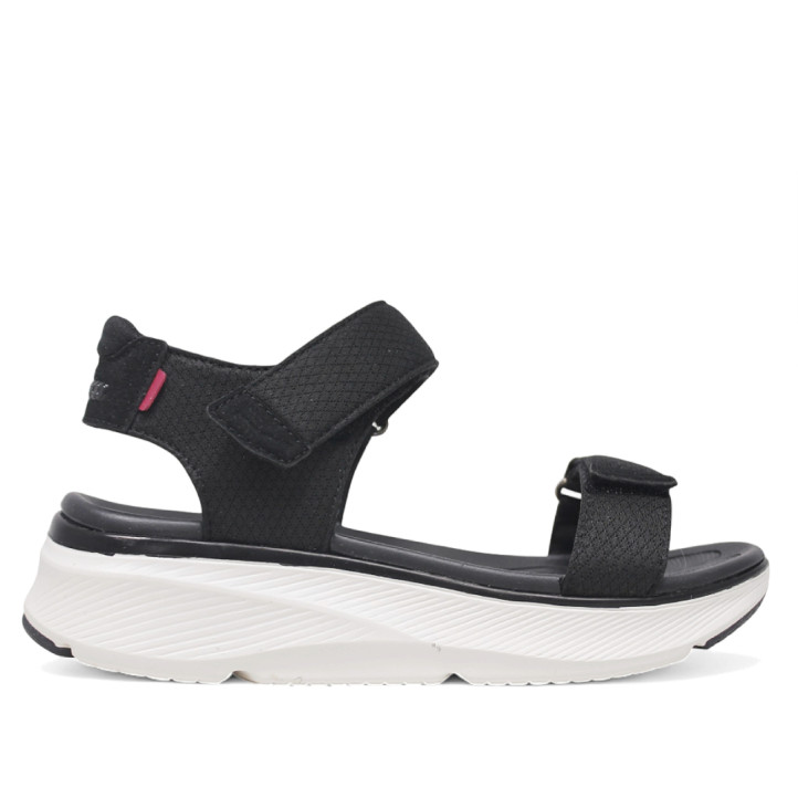 Sandalias cuña Nicoboco madol negras estilo deportivas con doble velcro - Querol online