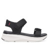 Sandalias cuña Nicoboco madol negras estilo deportivas con doble velcro