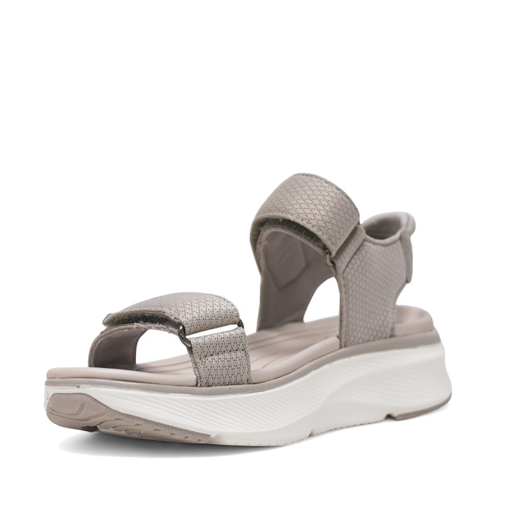 Sandalias cuña Nicoboco madol grises estilo deportivas con doble velcro - Querol online
