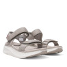 Sandalias cuña Nicoboco madol grises estilo deportivas con doble velcro