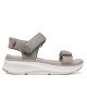 Sandalias cuña Nicoboco madol grises estilo deportivas con doble velcro - Querol online