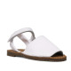 avarques Duendy menorquines blanques amb tancament de velcro al tormell - Querol online