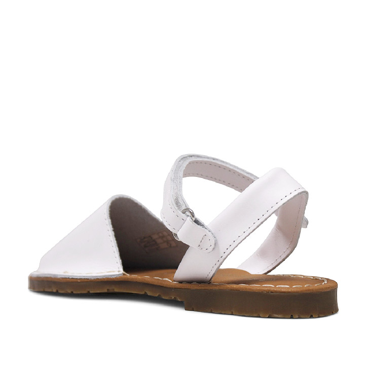 avarques Duendy menorquines blanques amb tancament de velcro al tormell - Querol online