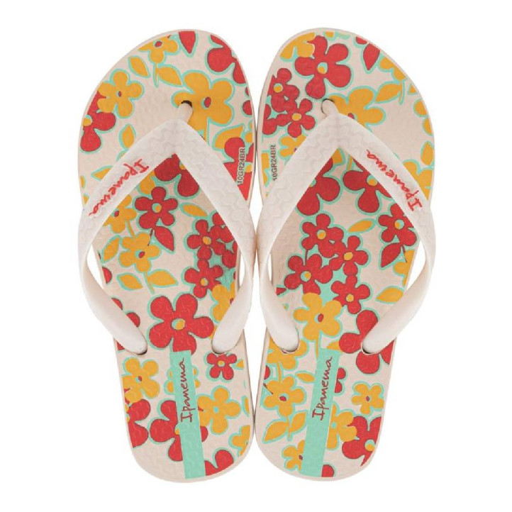 CHANCLAS DE UNISEX IPANEMA TEMAS XV KIDS BEIGE ROJO - Querol online