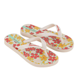 CHANCLAS DE UNISEX IPANEMA TEMAS XV KIDS BEIGE ROJO - Querol online