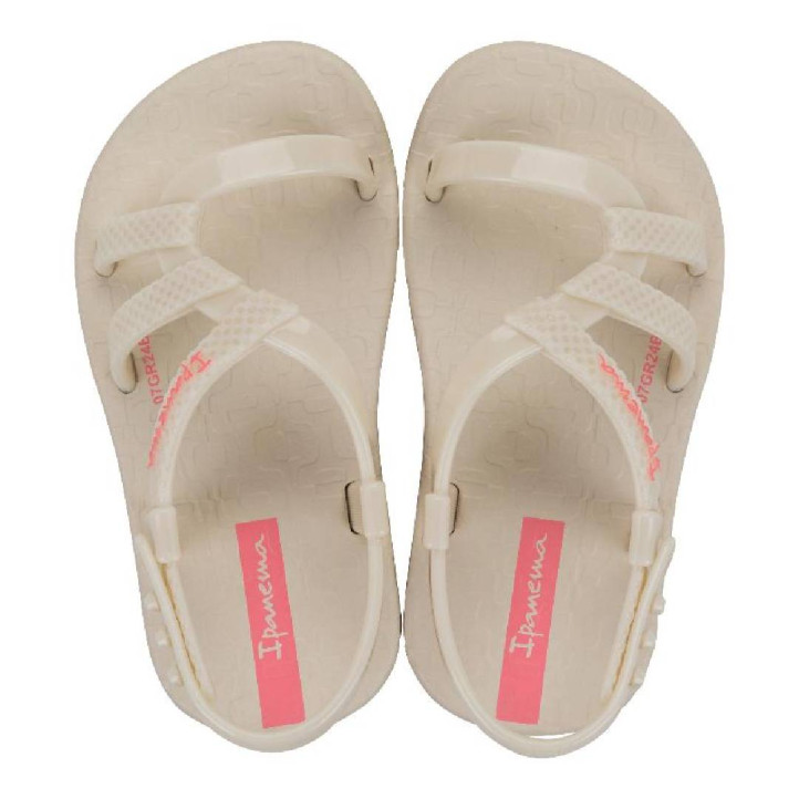 CHANCLAS DE NIñA IPANEMA DIVERSA SANDAL BABY OFF WHITE/PINK - Querol online