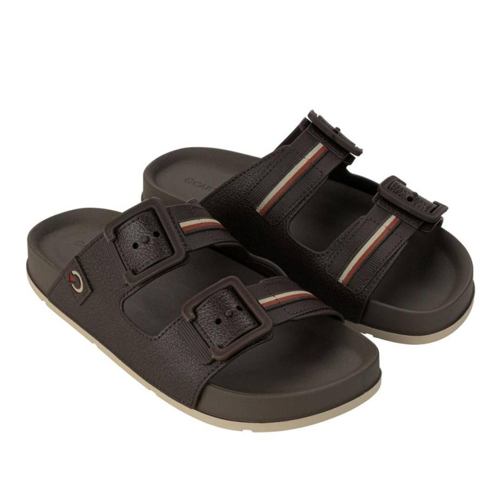 CHANCLAS DE HOMBRE CARTAGO MILAO II SLIDE AD DARK BROWN/ - Querol online
