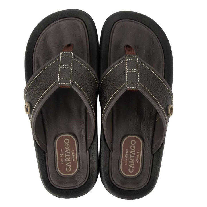 CHANCLAS DE HOMBRE CARTAGO FIJI IV THONG AD BROWN/DARK BROWN - Querol online