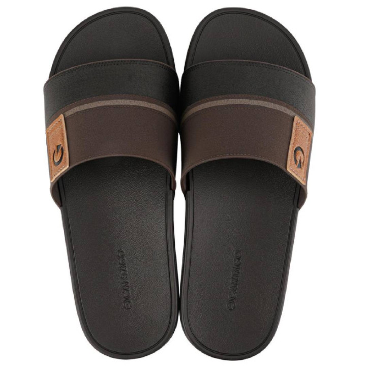 CHANCLAS DE HOMBRE CARTAGO DAKAR SLIDE AD BROWN/BROWN/BROWN - Querol online