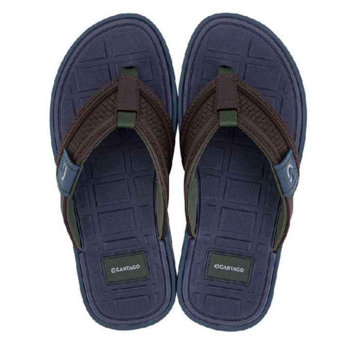 CHANCLAS DE HOMBRE CARTAGO LYON II THONG AD GREY/BROWN/BLUE - Querol online