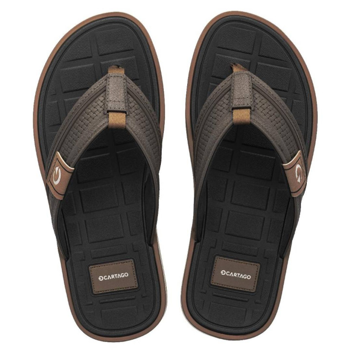 CHANCLAS DE HOMBRE CARTAGO LYON II THONG AD BEIGE/BROWN/BLACK - Querol online