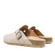 Zuecos Redlove roma beige con detalle de hebilla y plantilla tipo bio - Querol online
