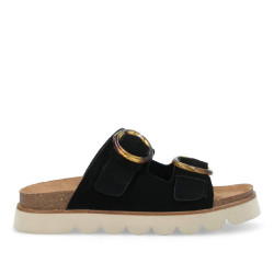Sandalias planas No Name sandy slap black - Querol online