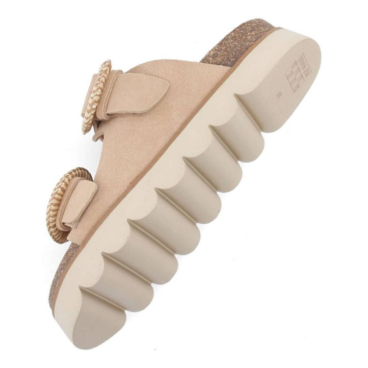 Sandalias planas No Name sandy slap camel - Querol online