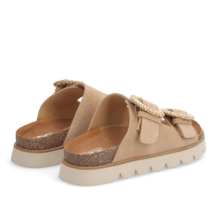 Sandalias planas No Name sandy slap camel - Querol online
