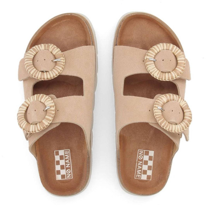 Sandalias planas No Name sandy slap camel - Querol online