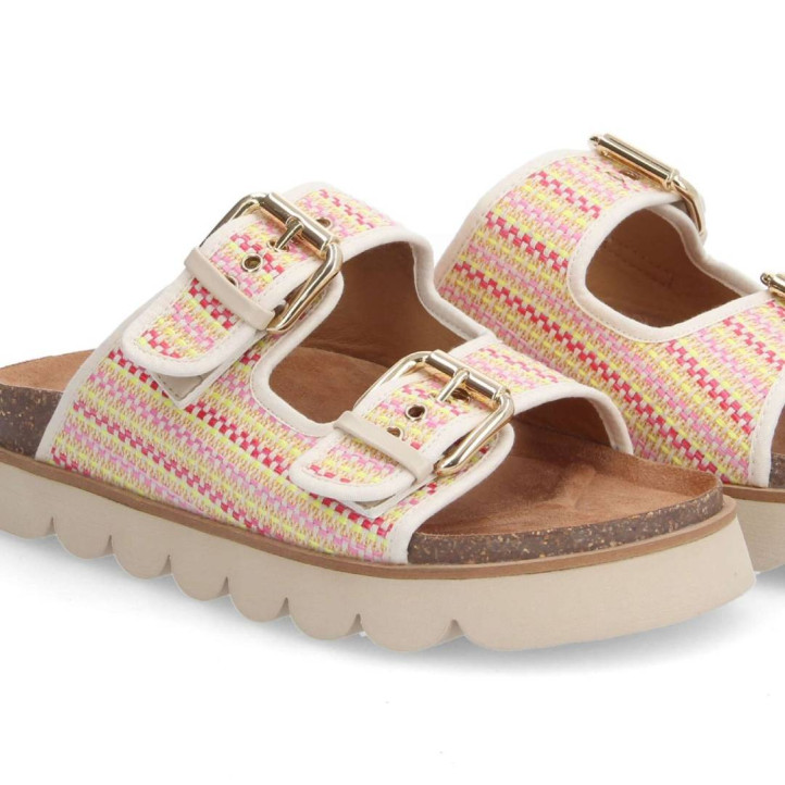 Sandalias planas No Name sandy slap pink - Querol online