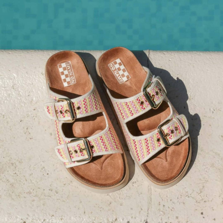 Sandalias planas No Name sandy slap pink - Querol online