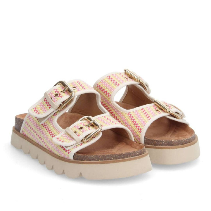 Sandalias planas No Name sandy slap pink - Querol online
