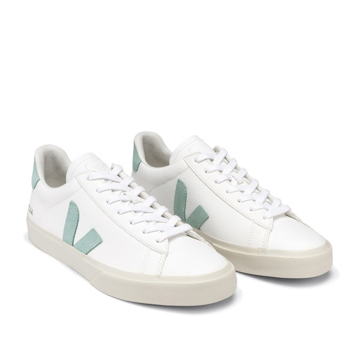 Zapatillas urban VEJA campo leather white matcha para mujer - Querol online