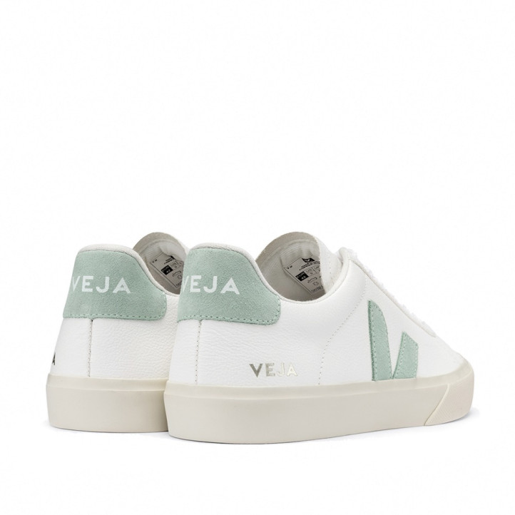 Zapatillas urban VEJA campo leather white matcha para mujer - Querol online