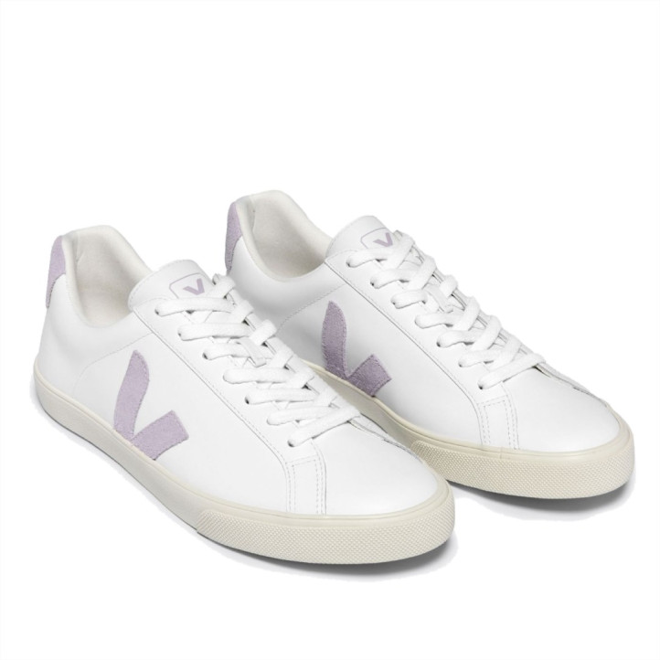 Zapatillas urban VEJA esplar leather white parme para mujer - Querol online