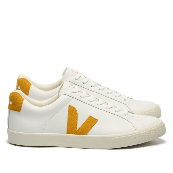 Zapatillas urban VEJA esplar leather white safran para mujer - Querol online