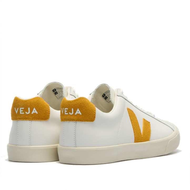 Zapatillas urban VEJA esplar leather white safran para mujer - Querol online