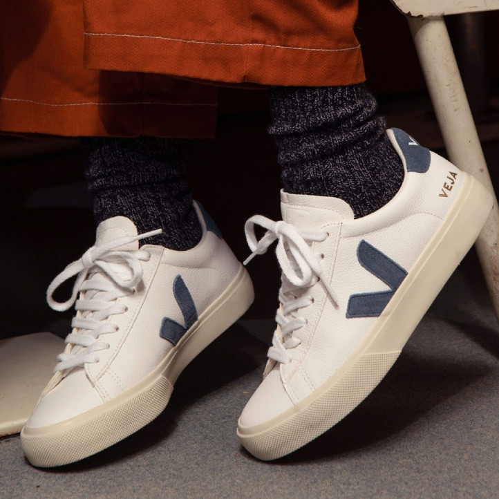 Zapatillas deportivas VEJA campo leather white california para hombre - Querol online
