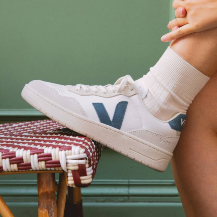 Zapatillas deportivas VEJA v-90 leather white california para hombre - Querol online