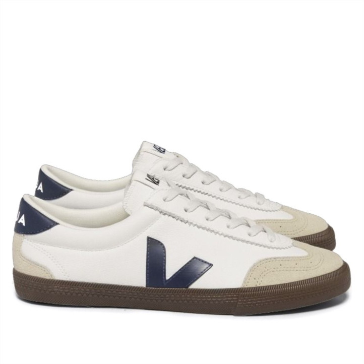 Zapatillas urban VEJA volley leather white nautico bark mujer - Querol online
