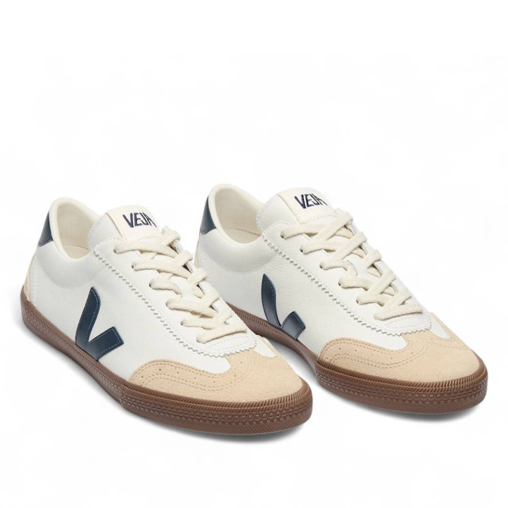 Zapatillas deportivas VEJA volley leather white nautico bark hombre - Querol online