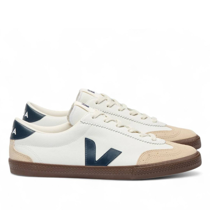 Zapatillas deportivas VEJA volley leather white nautico bark hombre - Querol online