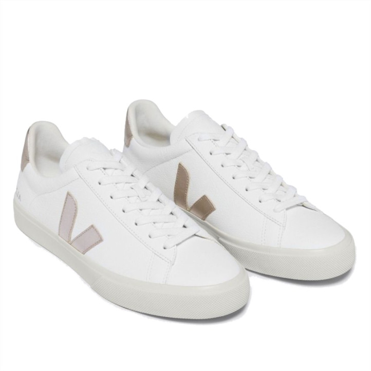 Zapatillas urban VEJA campo leather white platine mujer - Querol online