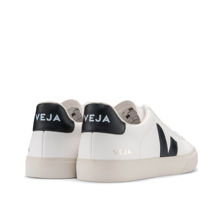 Zapatillas urban VEJA campo leather white black mujer - Querol online