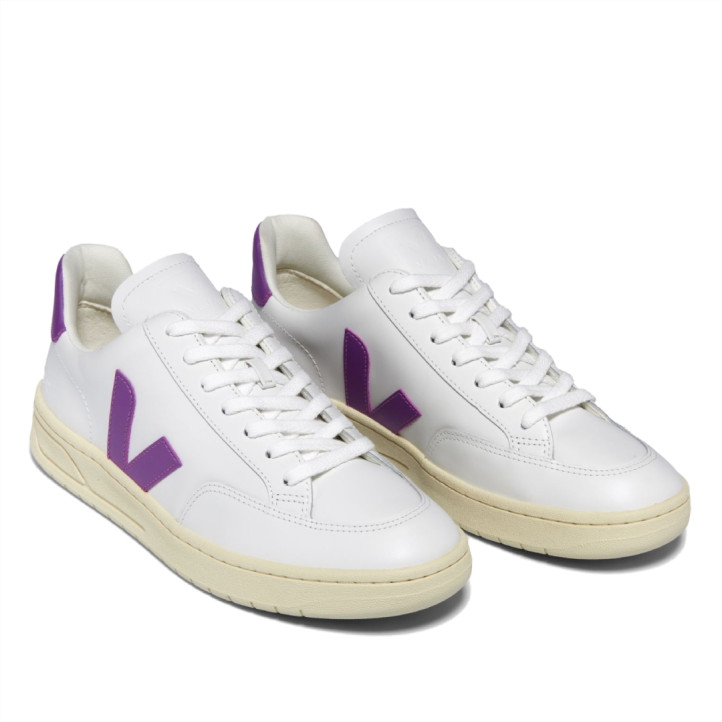 Zapatillas urban VEJA v-12 leather white cosmos para mujer - Querol online