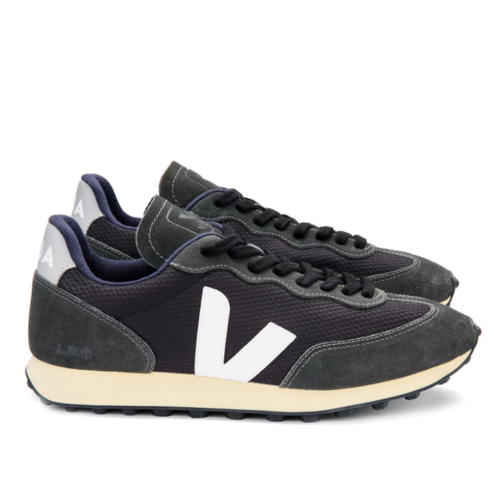 Zapatillas deportivas VEJA rio branco alveomesh black white oxford grey para hombre - Querol online