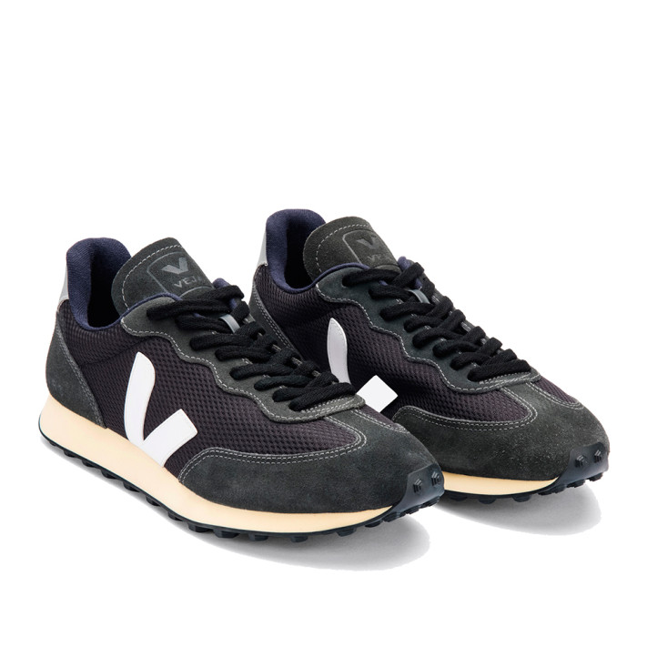 Zapatillas deportivas VEJA rio branco alveomesh black white oxford grey para hombre - Querol online