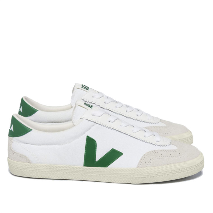 Zapatillas deportivas VEJA volley canvas white emeraude para hombre - Querol online
