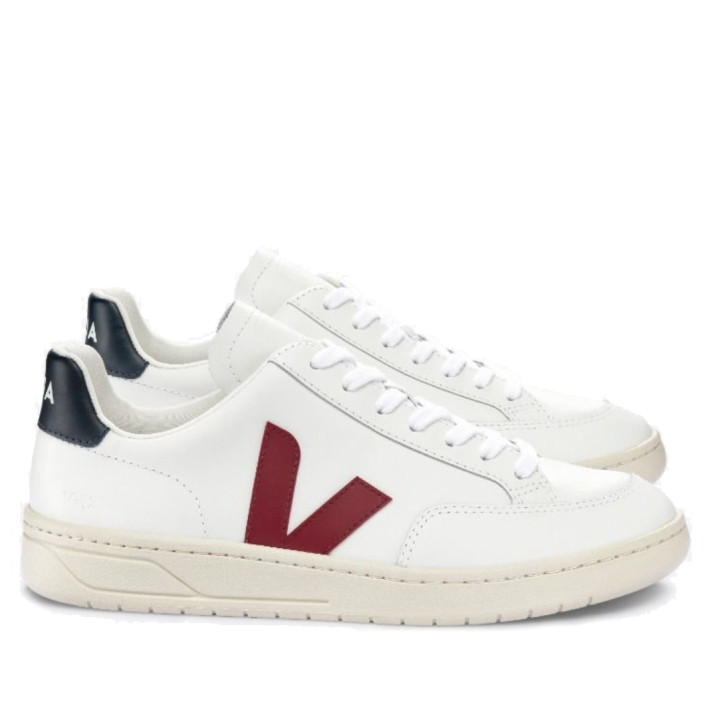 Sabatilles esportives VEJA v-12 leather white marsala nautico per a home - Querol online
