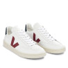 Zapatillas deportivas VEJA v-12 leather white marsala nautico para hombre