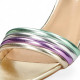 Sandalias tacón ETIKA cavalleria milticolor metalizada - Querol online