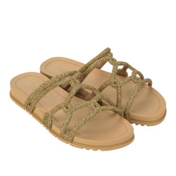 CHANCLAS DE MUJER GRENDHA ACOLHER RAST AD DORADO - Querol online