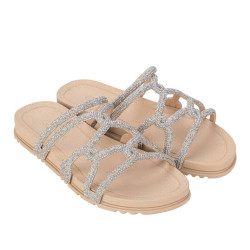 CHANCLAS DE MUJER GRENDHA ACOLHER RAST AD PLATEADO - Querol online