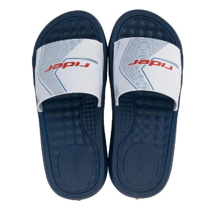 CHANCLAS DE HOMBRE RIDER STEP SLIDE AD BLUE/WHITE - Querol online