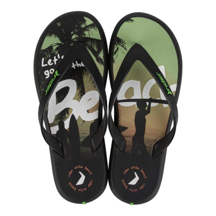 CHANCLAS DE HOMBRE RIDER R1 ENERGY VI AD BLACK/GREEN/ORANGE - Querol online