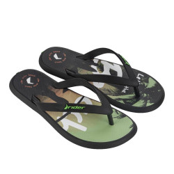 CHANCLAS DE HOMBRE RIDER R1 ENERGY VI AD BLACK/GREEN/ORANGE - Querol online
